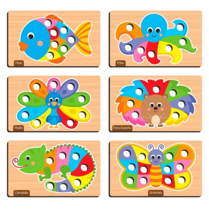 Jogo infantil Pega Pompom - Brinquedos